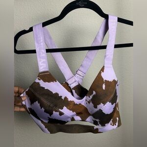 Cow Print Cutout Medium Support Bra Rodeo Park Collection